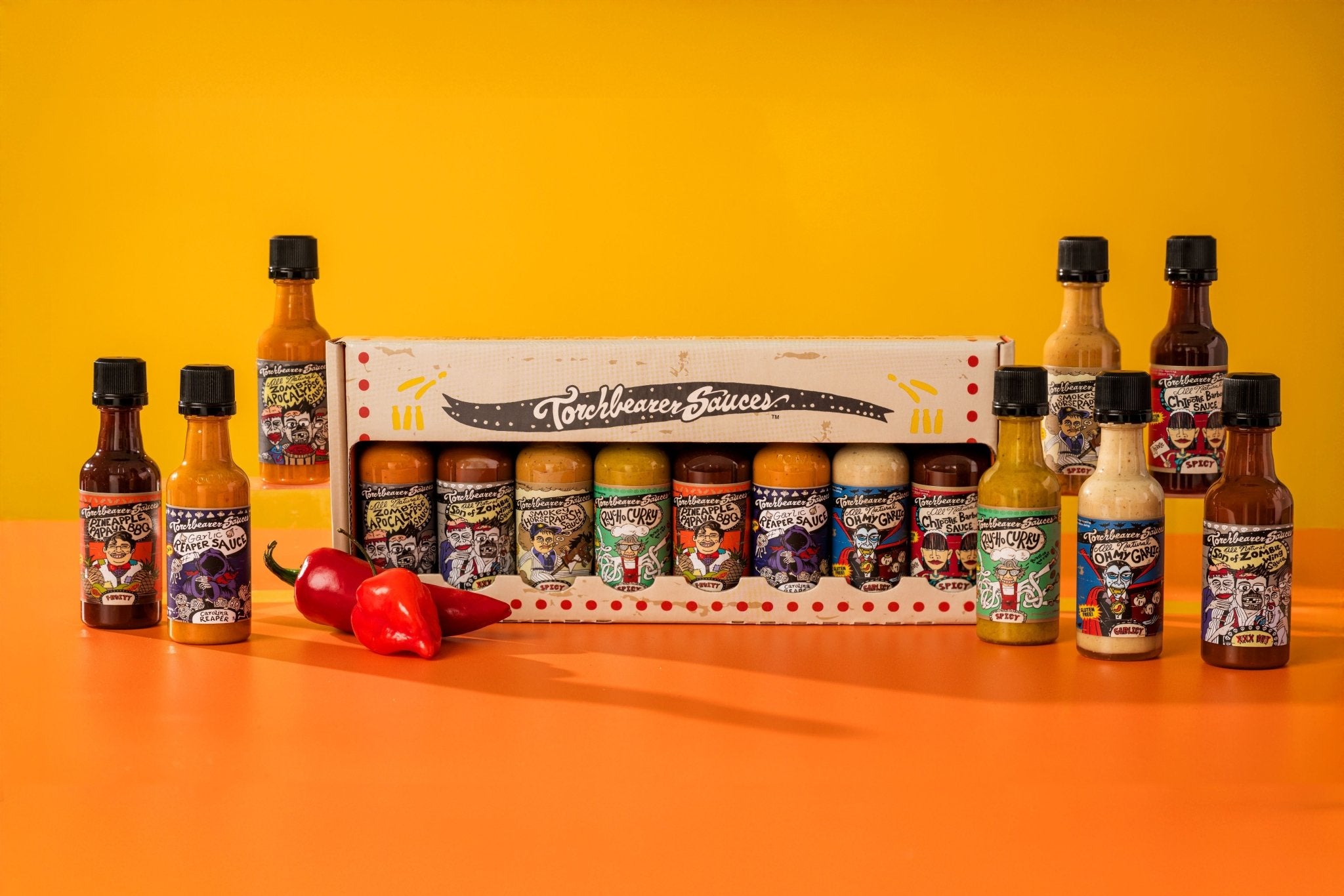 torchbearer-best-sellers-coffret-8-mini-sauces-piquantes-1-75-oz image 2