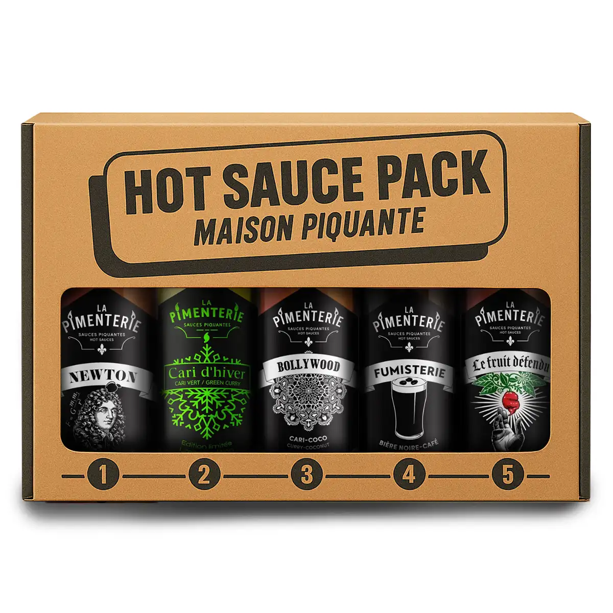 la-pimenterie-pack-hot-ones-5-sauces-piquantes-5x148ml image 2
