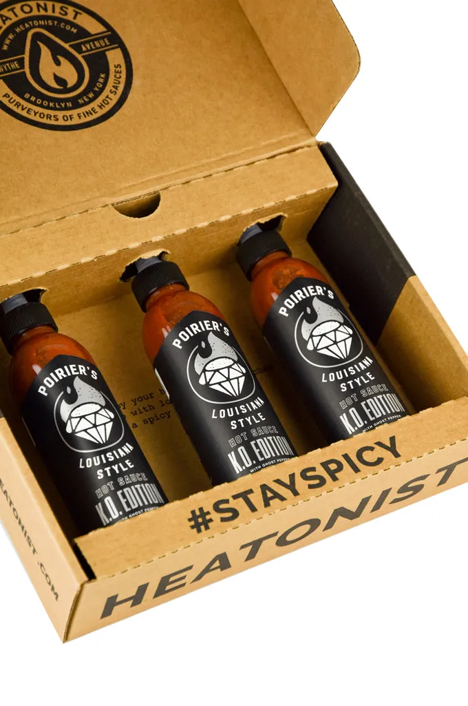 poirier-ko-edition-3-pack-sauce-louisiane-cayenne-ghost-piquante image 1
