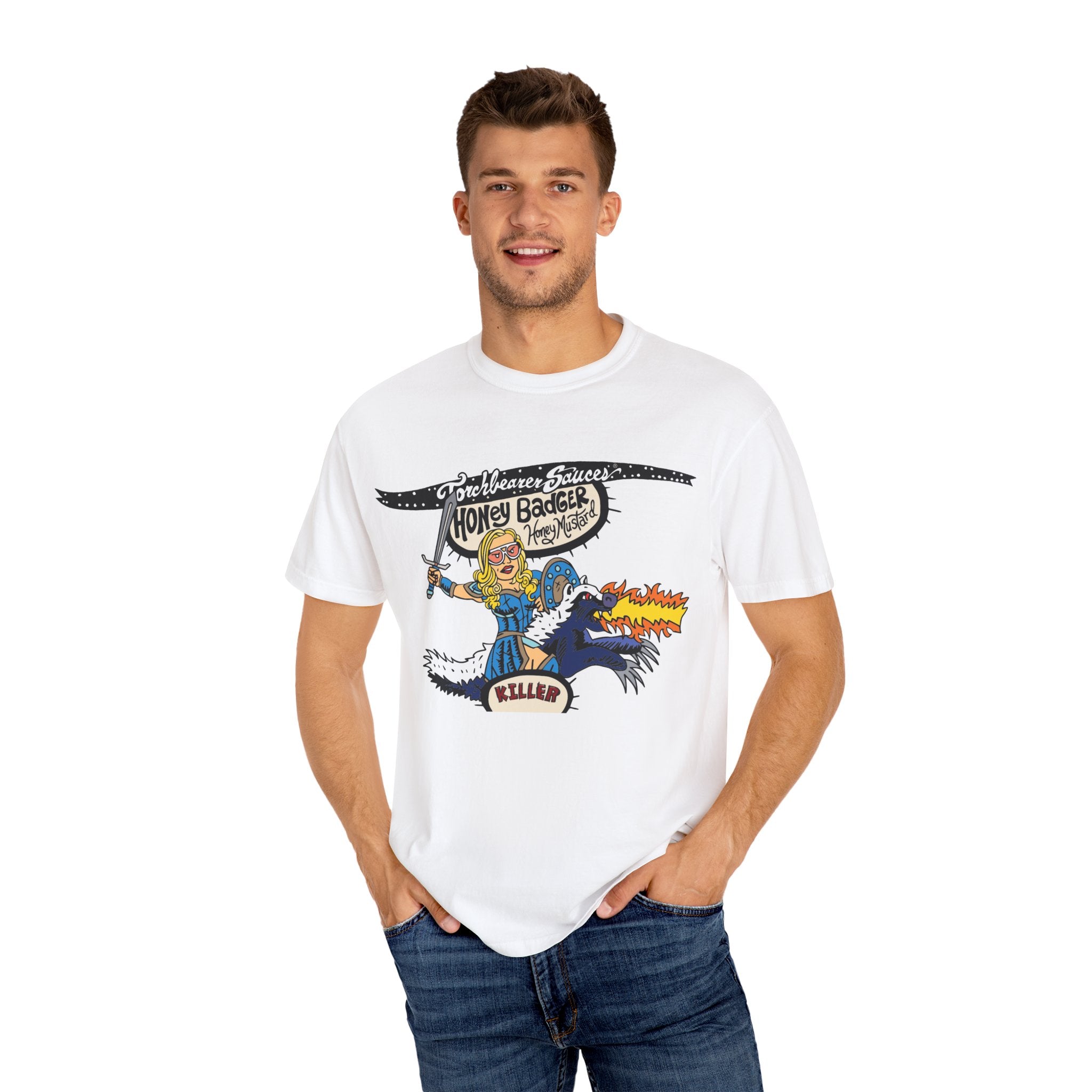 torchbearer-honey-badger-t-shirt-coton-unisexe-graphique image 2
