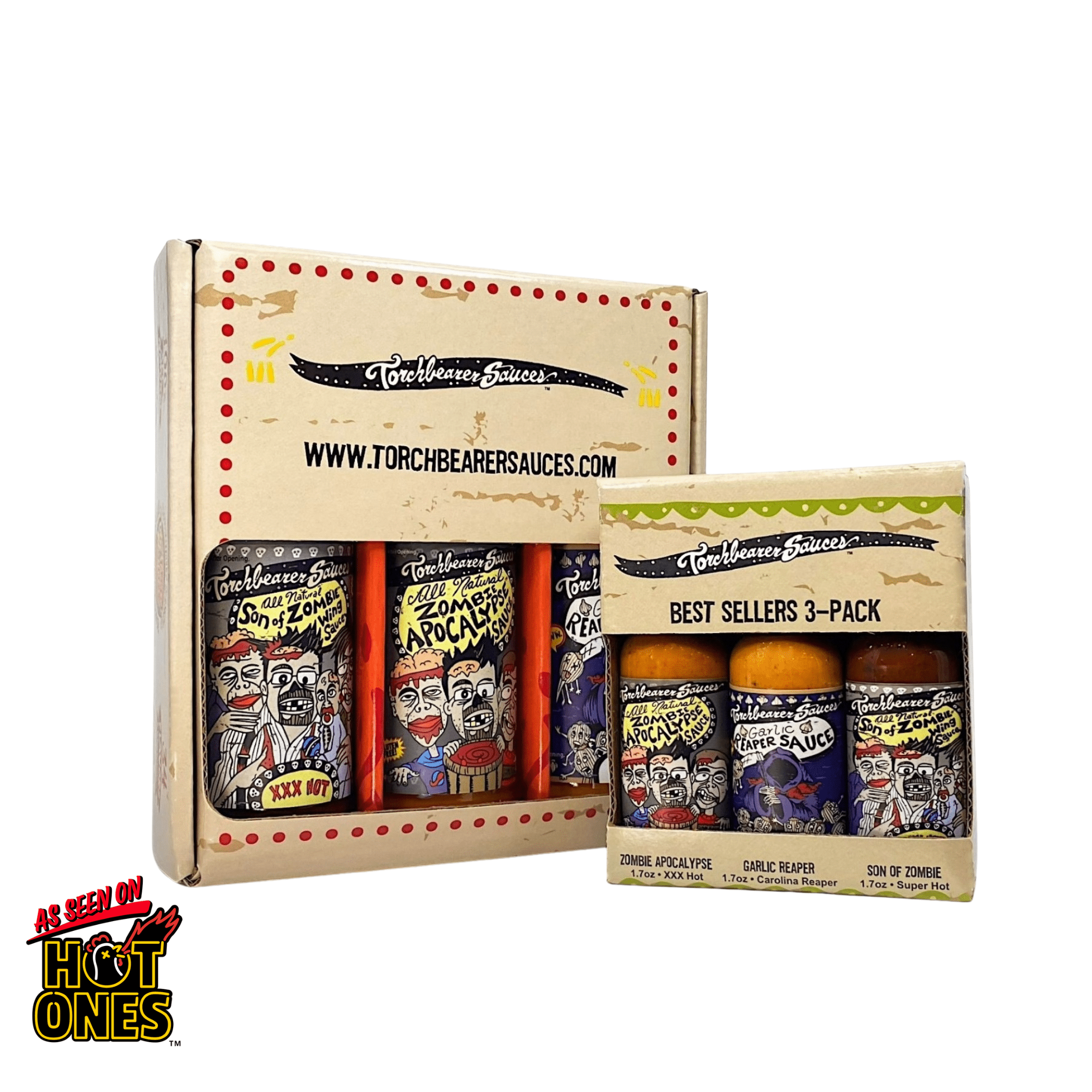 torchbearer-hot-ones-trio-coffret-3-sauces-fortes image 1
