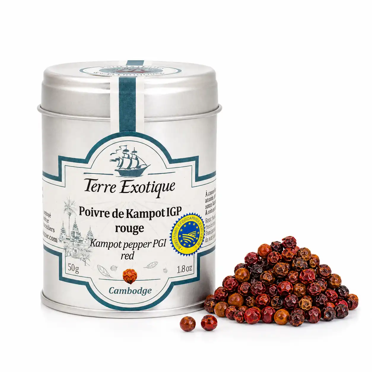terre-exotique-poivre-rouge-de-kampot-igp-poivre-en-grains-50g image 1