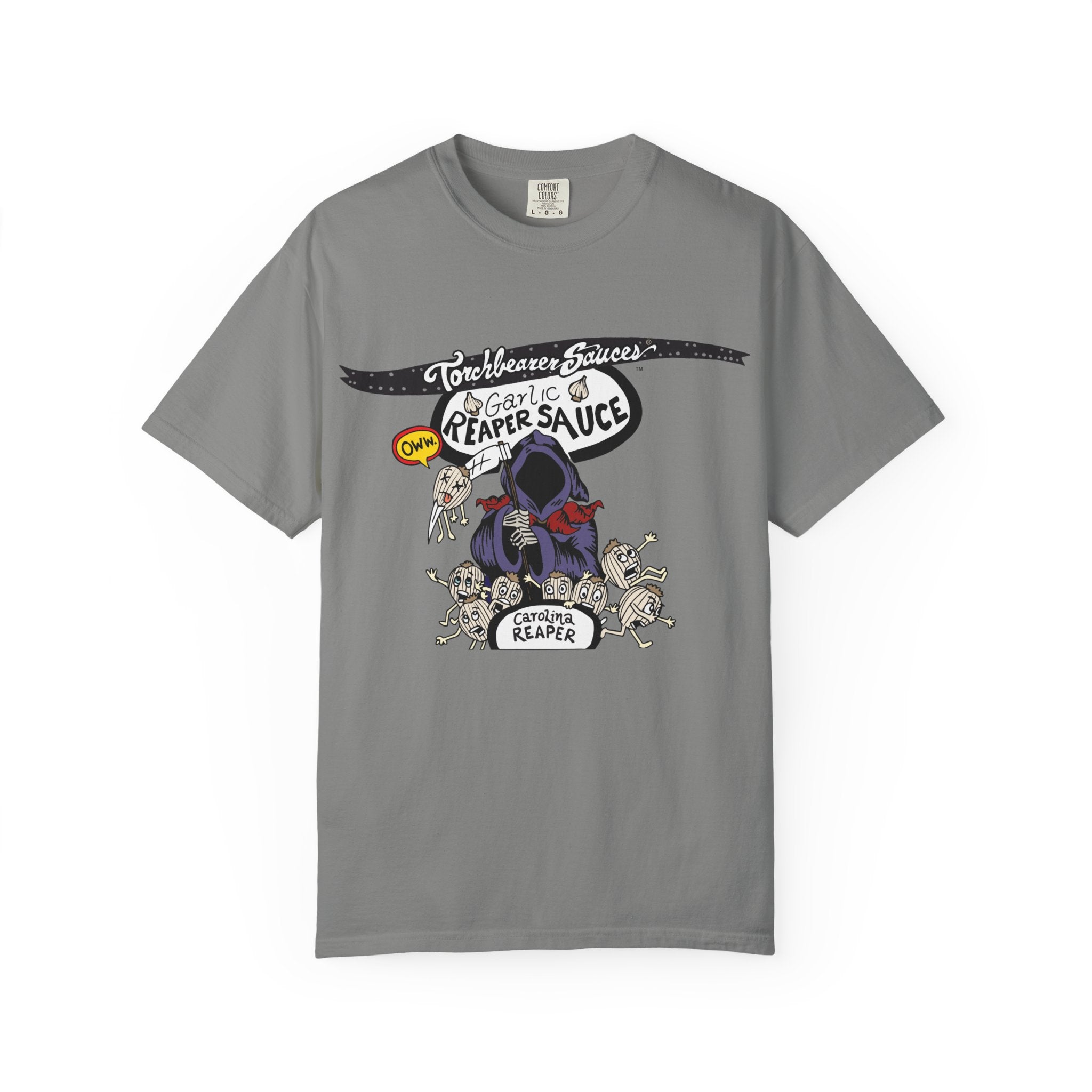 torchbearer-garlic-reaper-t-shirt-graphique-rouge-coton image 7