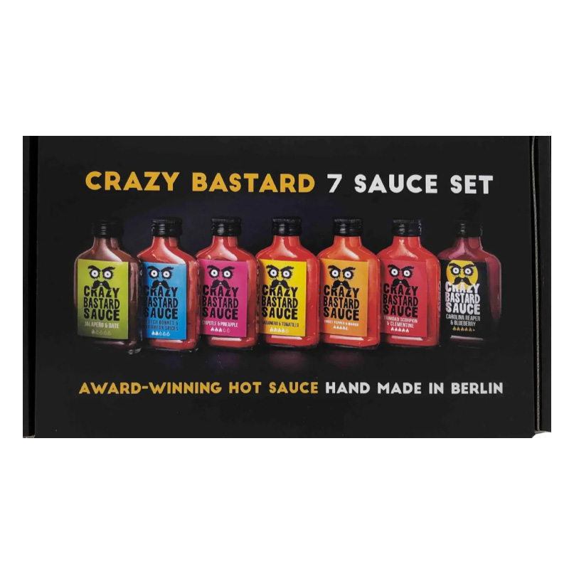 crazy-bastard-coffret-7-sauces-piquantes-7x100ml-d-couverte-cadeau image 2