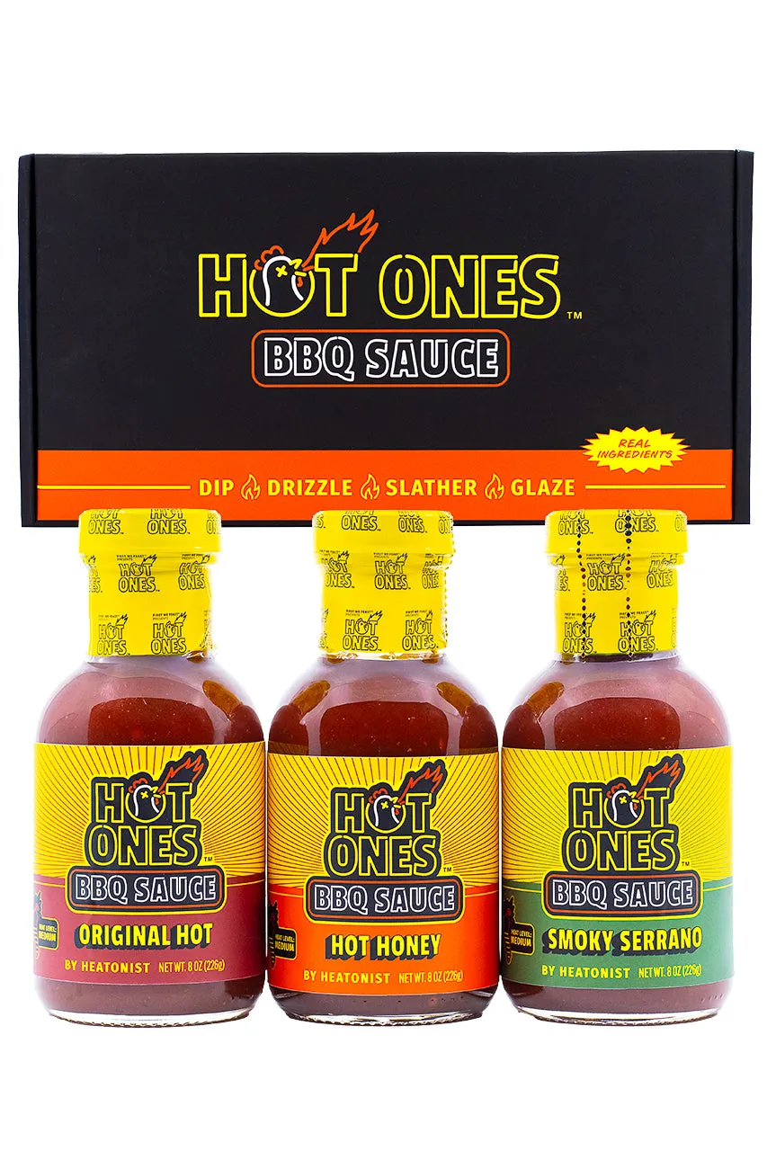 heatonist-hot-ones-bbq-trio-pack-3-sauces-barbecue-piquantes image 1