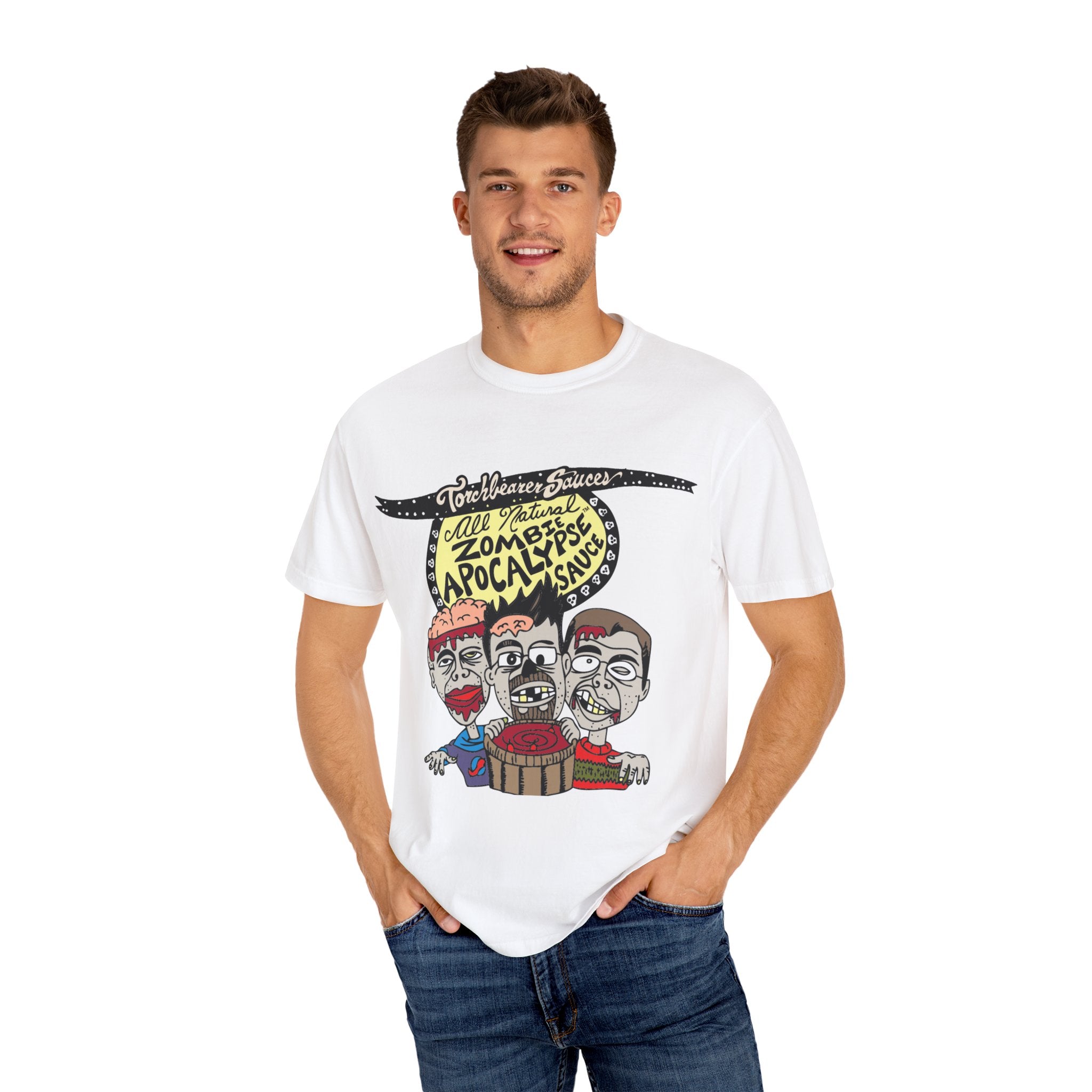 torchbearer-zombie-apocalypse-t-shirt-coton-rouge-unisexe image 3