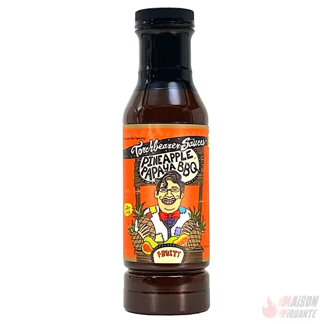 torchbearer-pineapple-papaya-sauce-bbq-ananas-papaye-350-ml image 1