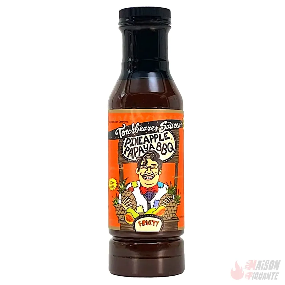 torchbearer-pineapple-papaya-sauce-bbq-ananas-papaye-350-ml image 1