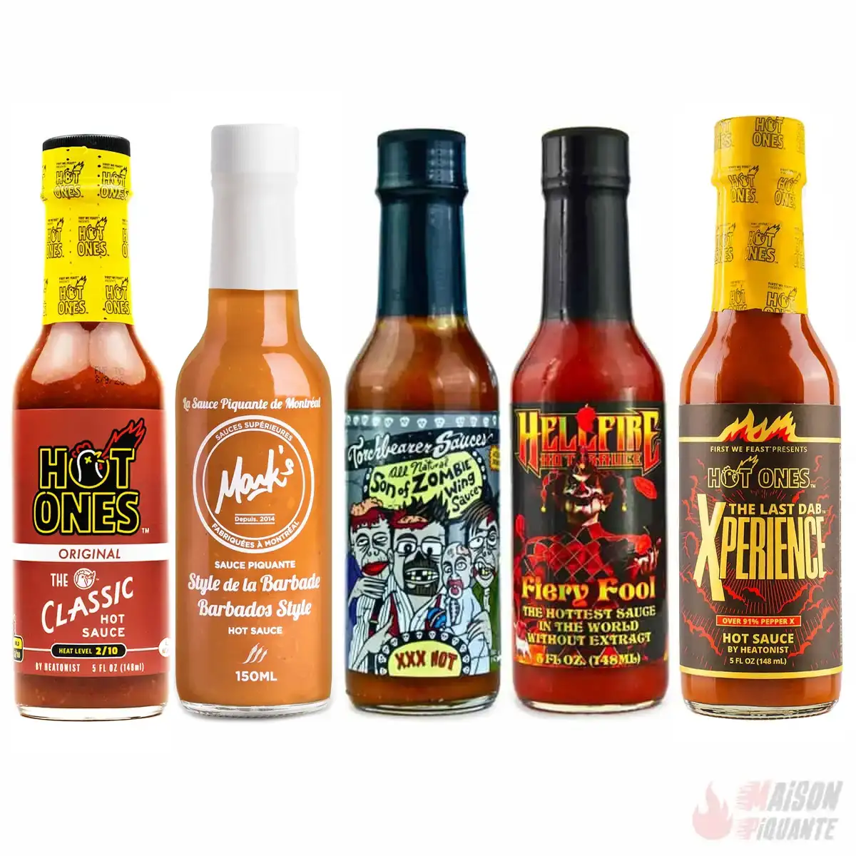 hot-ones-expert-us-coffret-5-sauces-piquantes-5x150-ml image 1