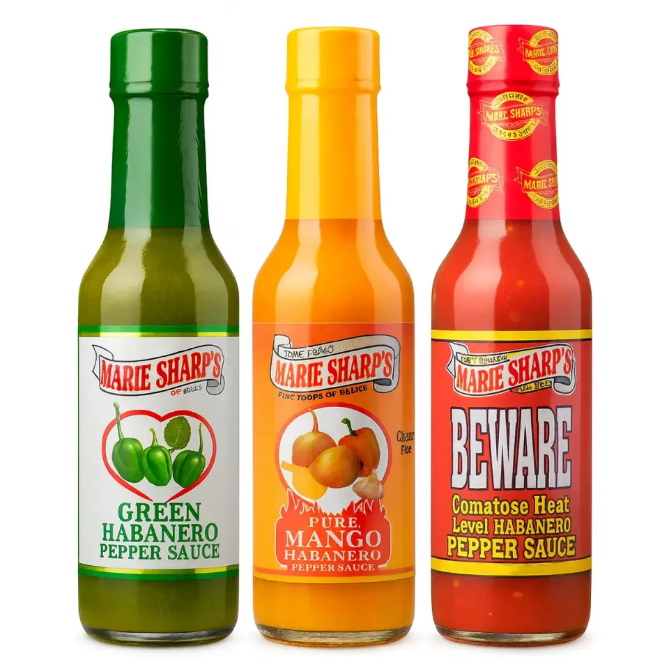marie-sharp-s-coffret-hot-ones-3-sauces-piquantes-3x148ml image 1