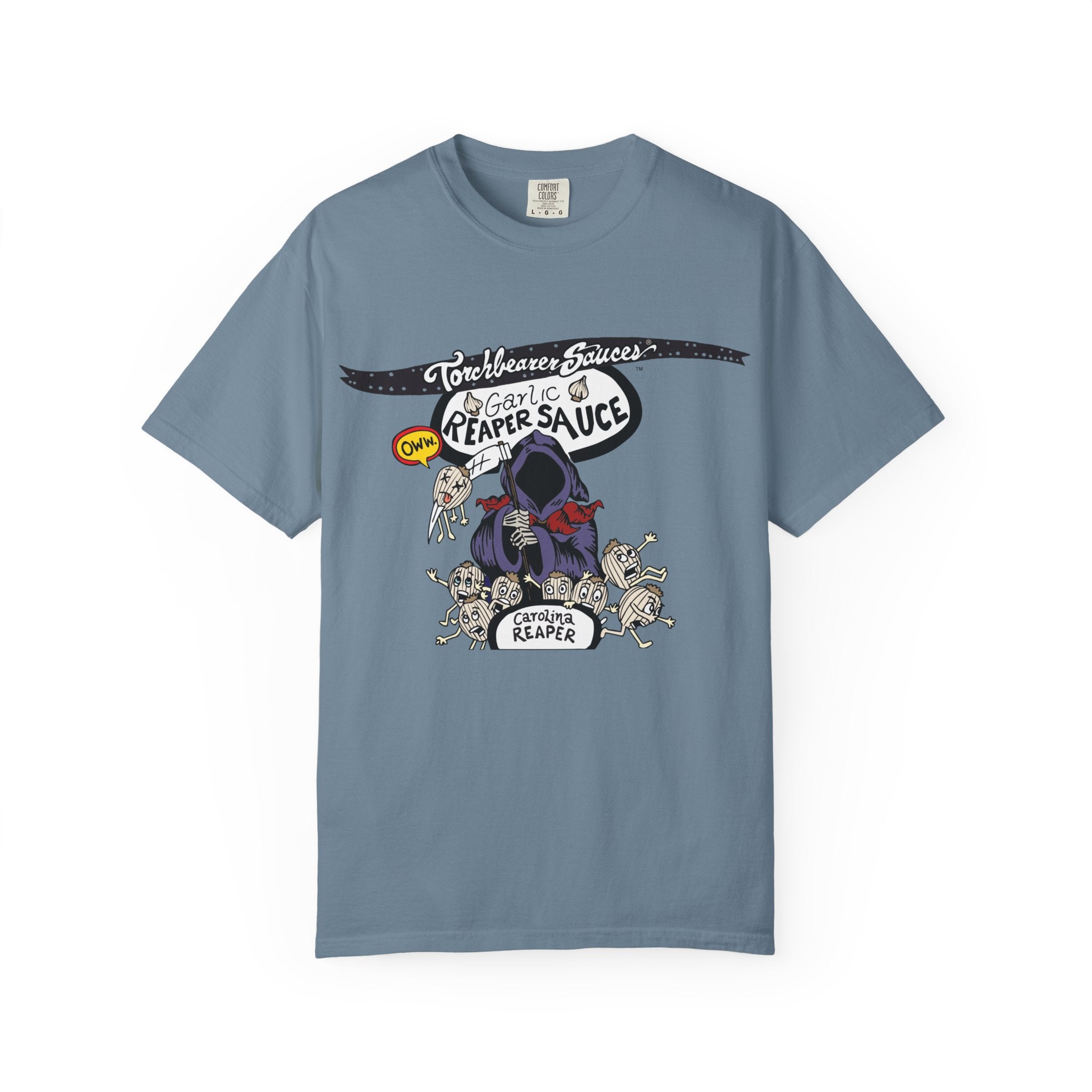 torchbearer-garlic-reaper-t-shirt-graphique-rouge-coton image 8