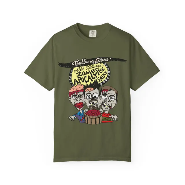 torchbearer-zombie-apocalypse-t-shirt-coton-rouge-unisexe image 1