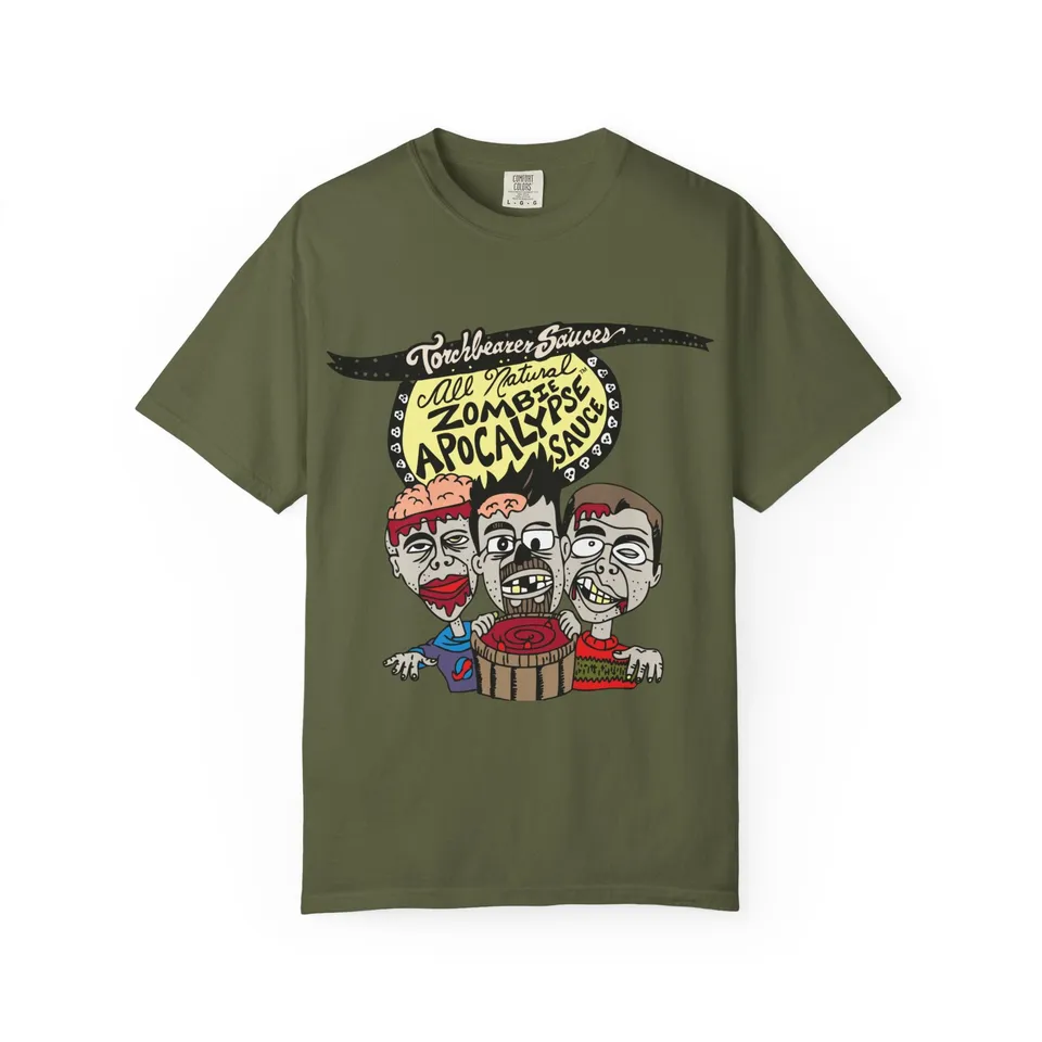 torchbearer-zombie-apocalypse-t-shirt-coton-rouge-unisexe image 1