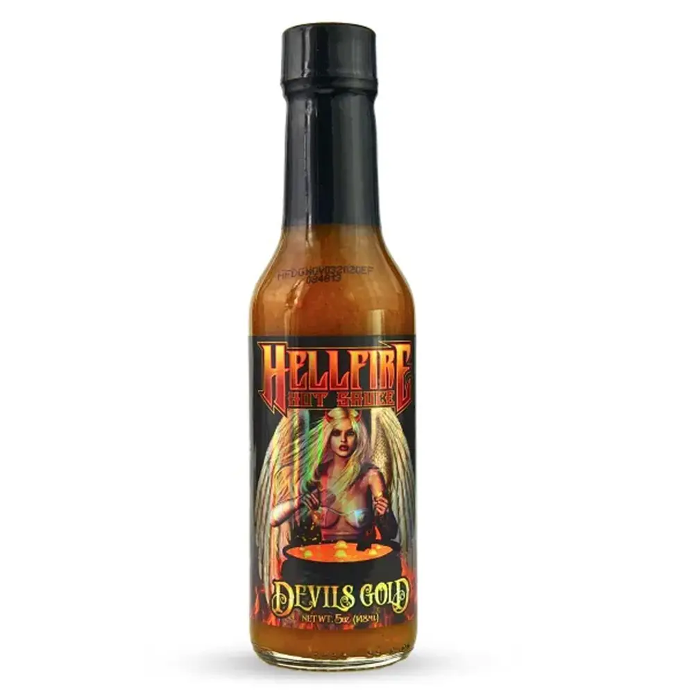 hellfire-devil-s-gold-sauce-piquante-150-ml-ananas-poire image 1