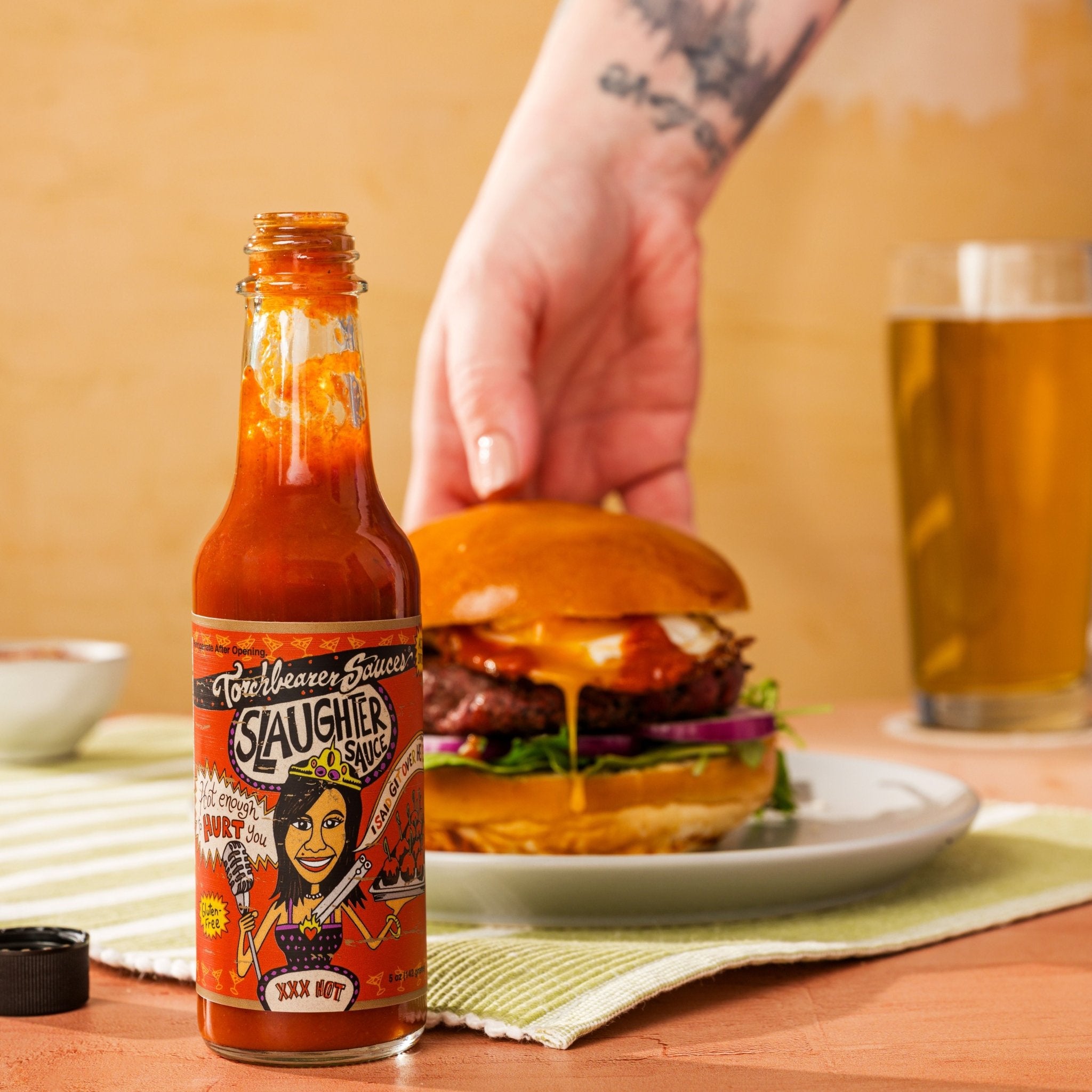 torchbearer-slaughter-sauce-piquante-habanero-fruit-5oz image 3
