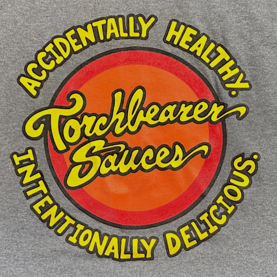 torchbearer-grey-logo-t-shirt-gris-coton-logo-classique image 1