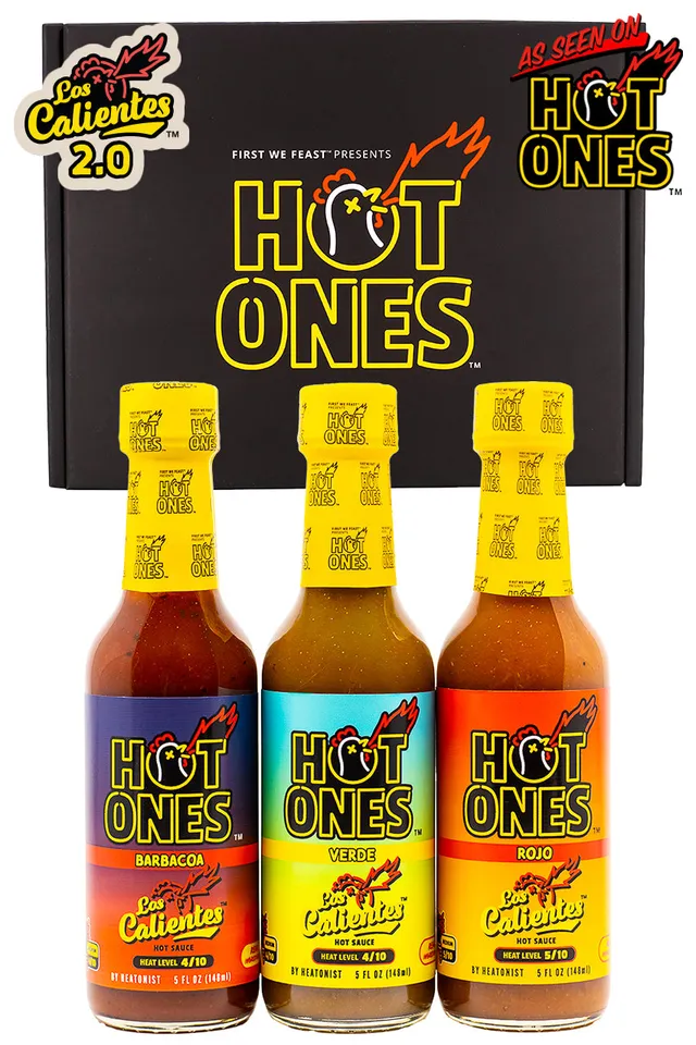 hot-ones-los-calientes-trio-pack-3-sauces-piquantes image 1