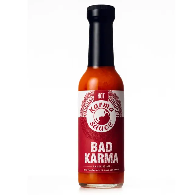 bad-karma-rouge-hot-sauce-piquante-miel-gingembre-148-ml-habanero image 1