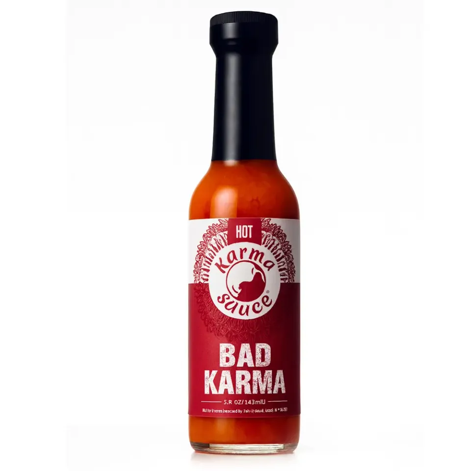 bad-karma-rouge-hot-sauce-piquante-miel-gingembre-148-ml-habanero image 1
