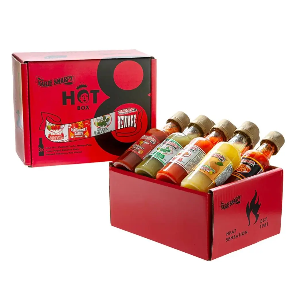 marie-sharp-s-hot-box-coffret-8-sauces-habanero-50-ml image 2