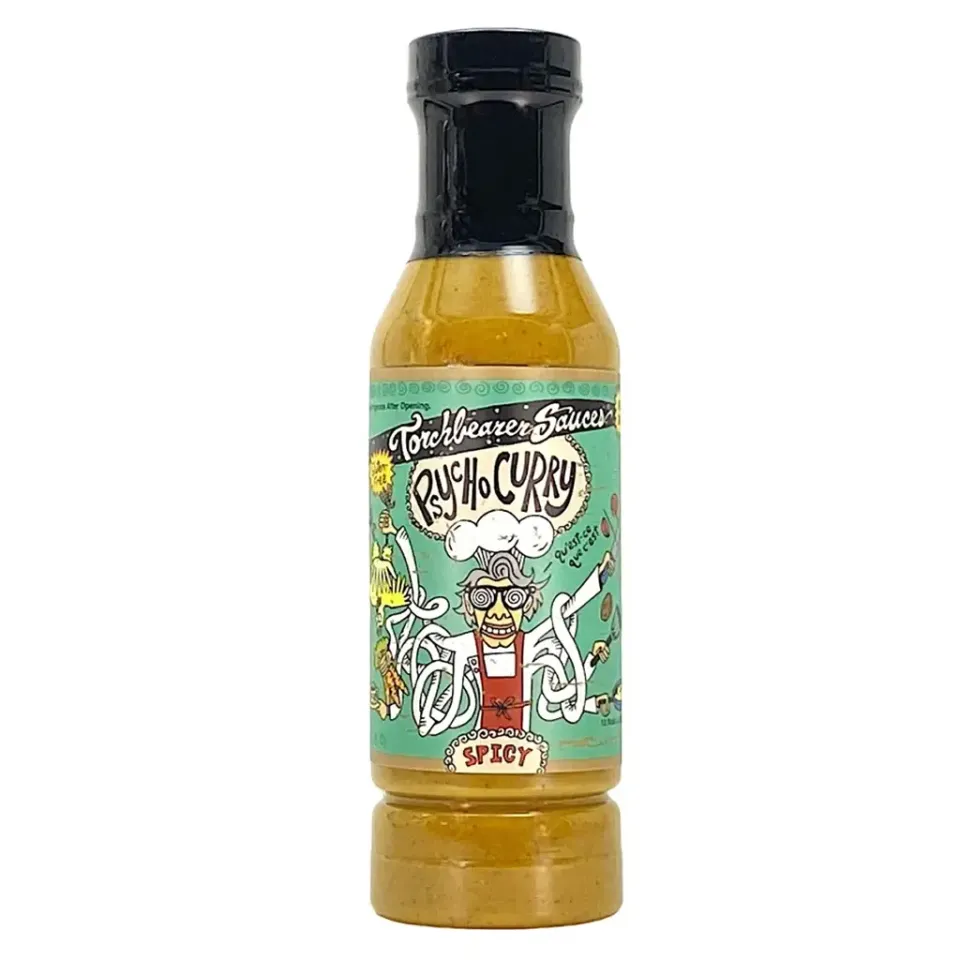torchbearer-psycho-curry-sauce-piquante-curry-ail-350-ml image 1