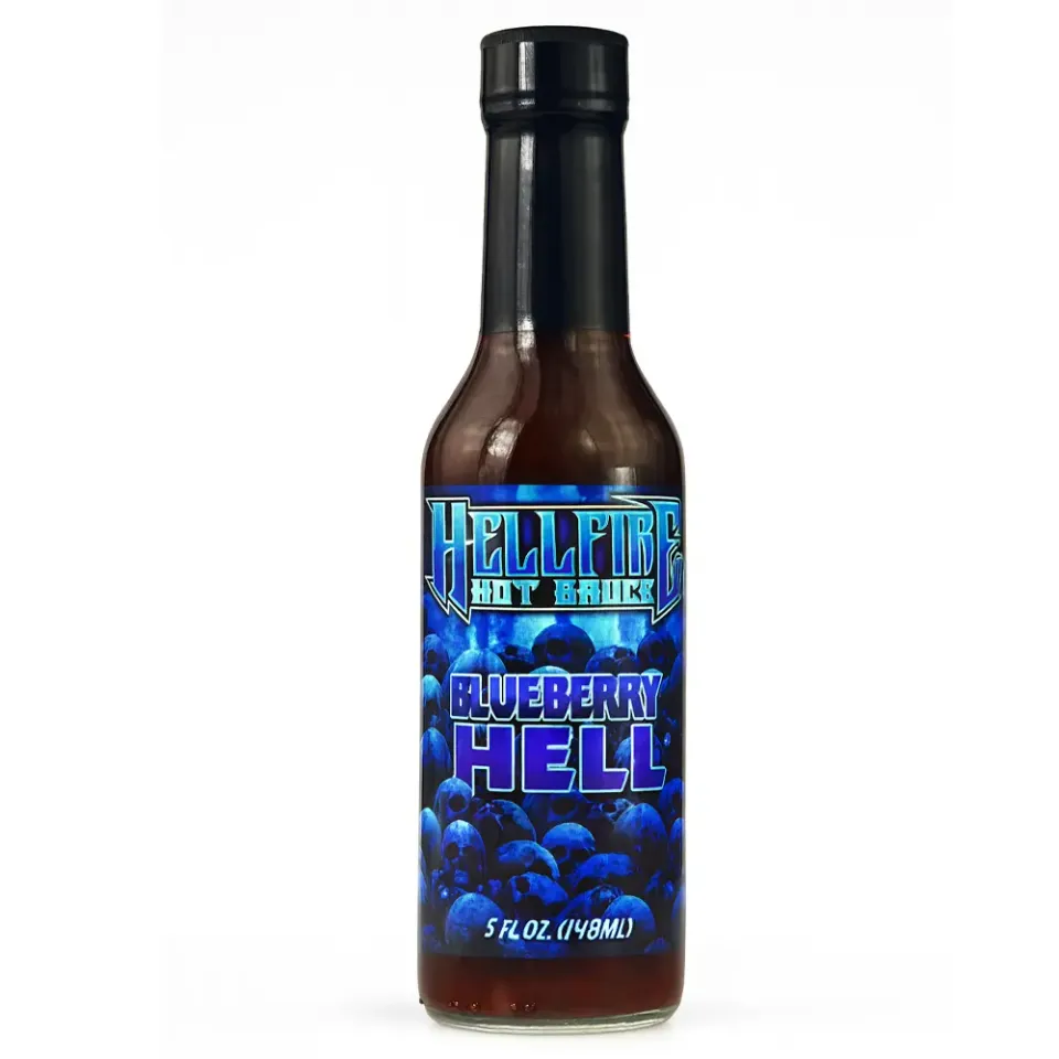 hellfire-blueberry-sauce-piquante-myrtille-bhut-jolokia-150-ml image 1