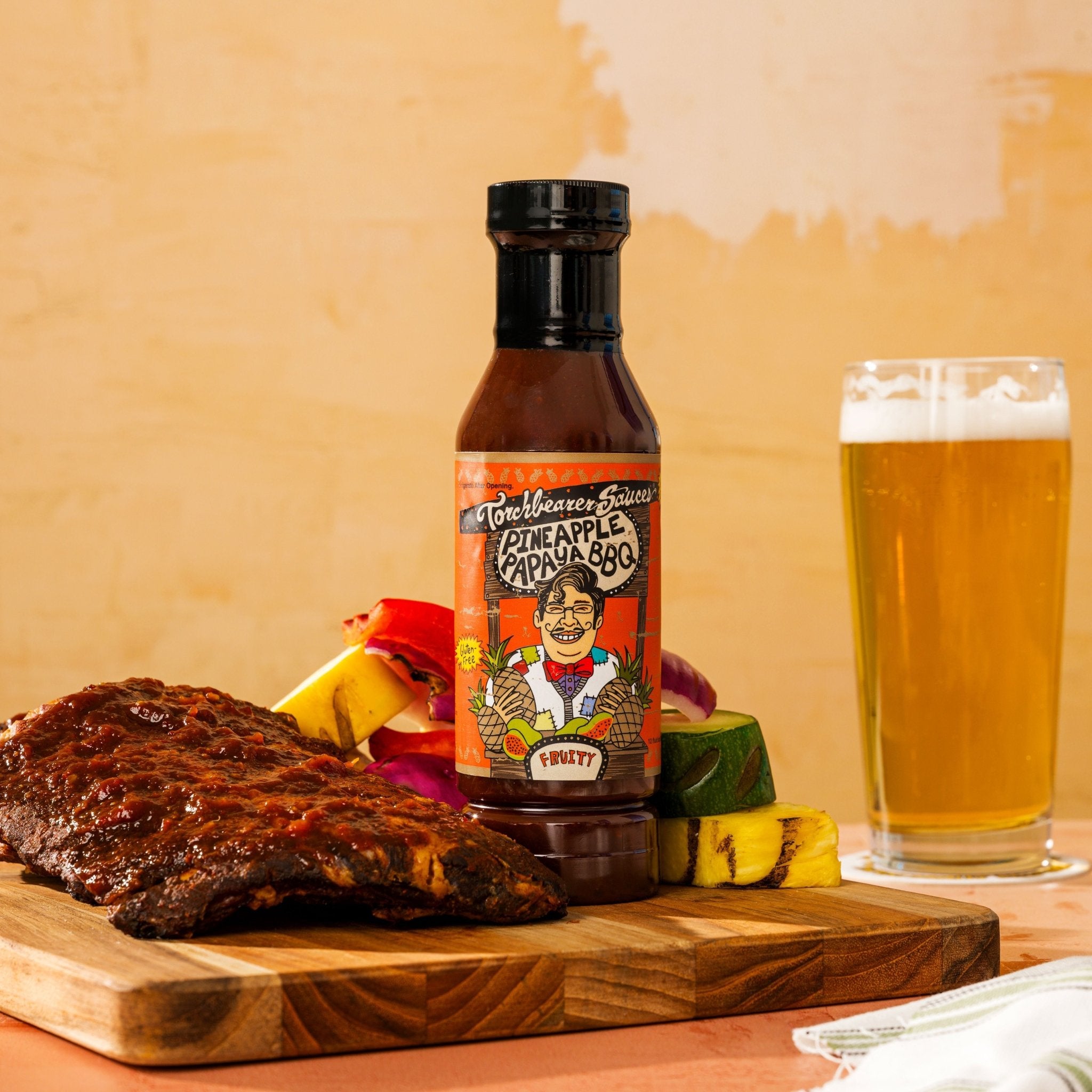 torchbearer-pineapple-papaya-bbq-sauce-barbecue-tropicale-12oz image 3