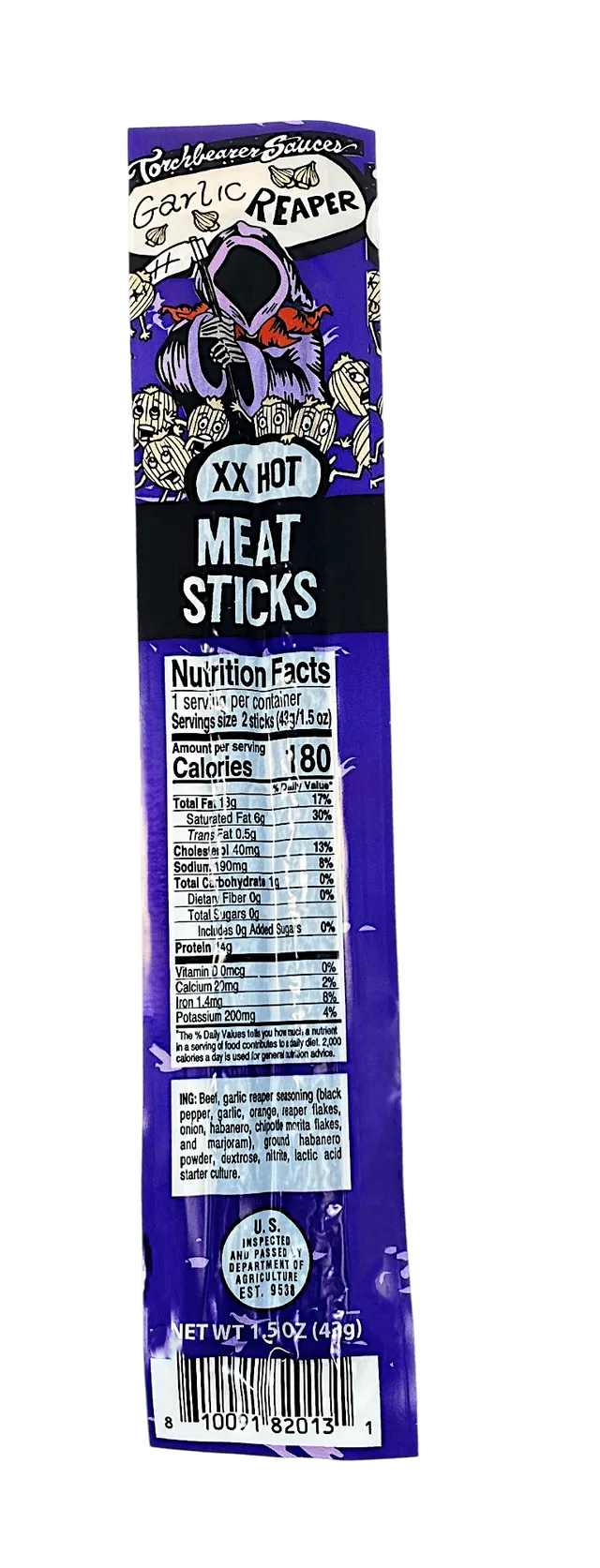 torchbearer-meat-sticks-snack-viande-ail-carolina-reaper image 1