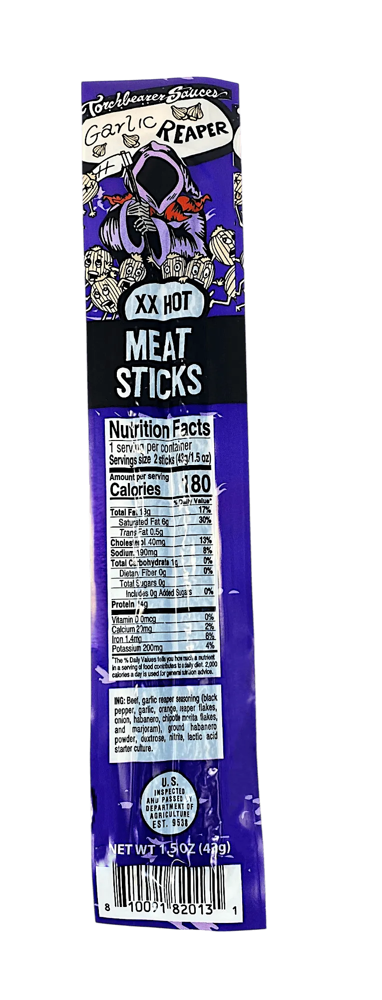 torchbearer-meat-sticks-snack-viande-ail-carolina-reaper image 1
