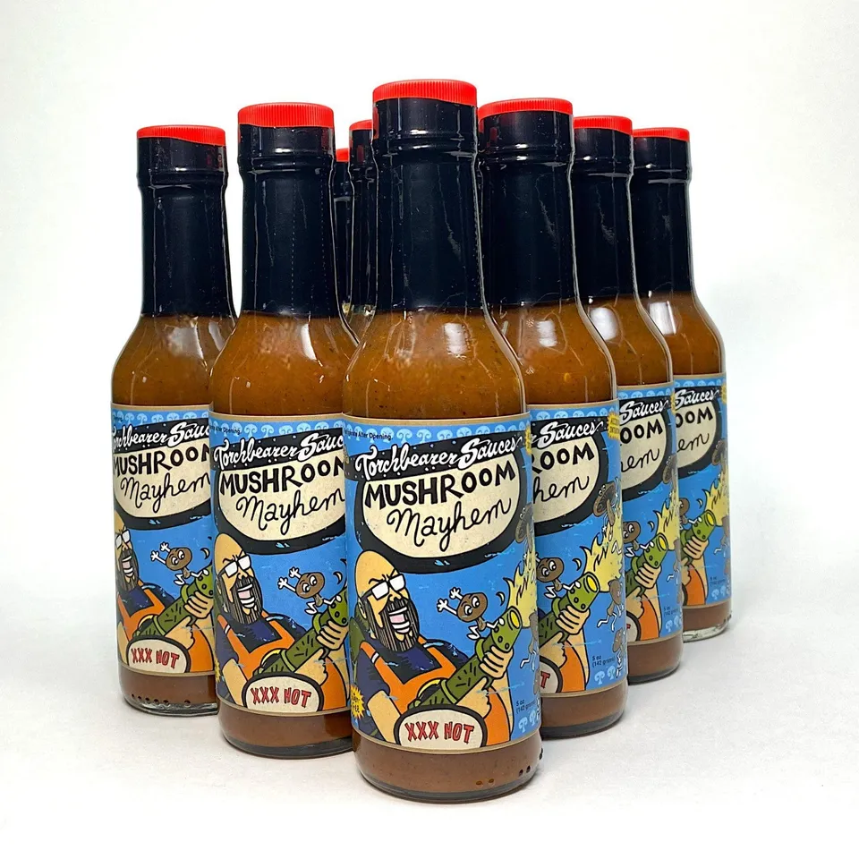 torchbearer-mushroom-mayhem-sauce-piquante-champignons-lot-de-12 image 1