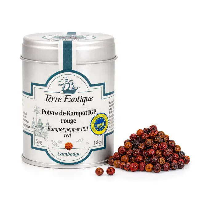 terre-exotique-poivre-rouge-de-kampot-igp-poivre-en-grains-50g image 1