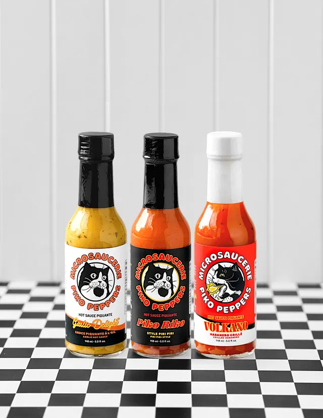 piko-peppers-trio-garlic-delight-piko-riko-volkano-sauces image 1
