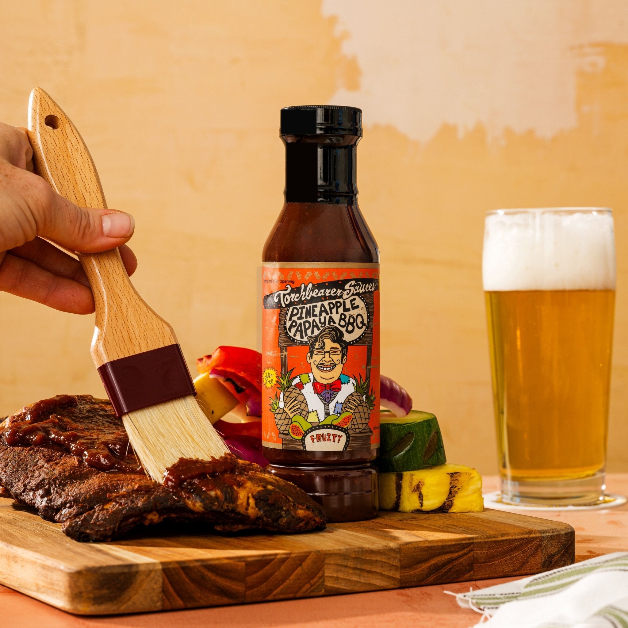 torchbearer-pineapple-papaya-bbq-sauce-barbecue-tropicale-12oz image 4