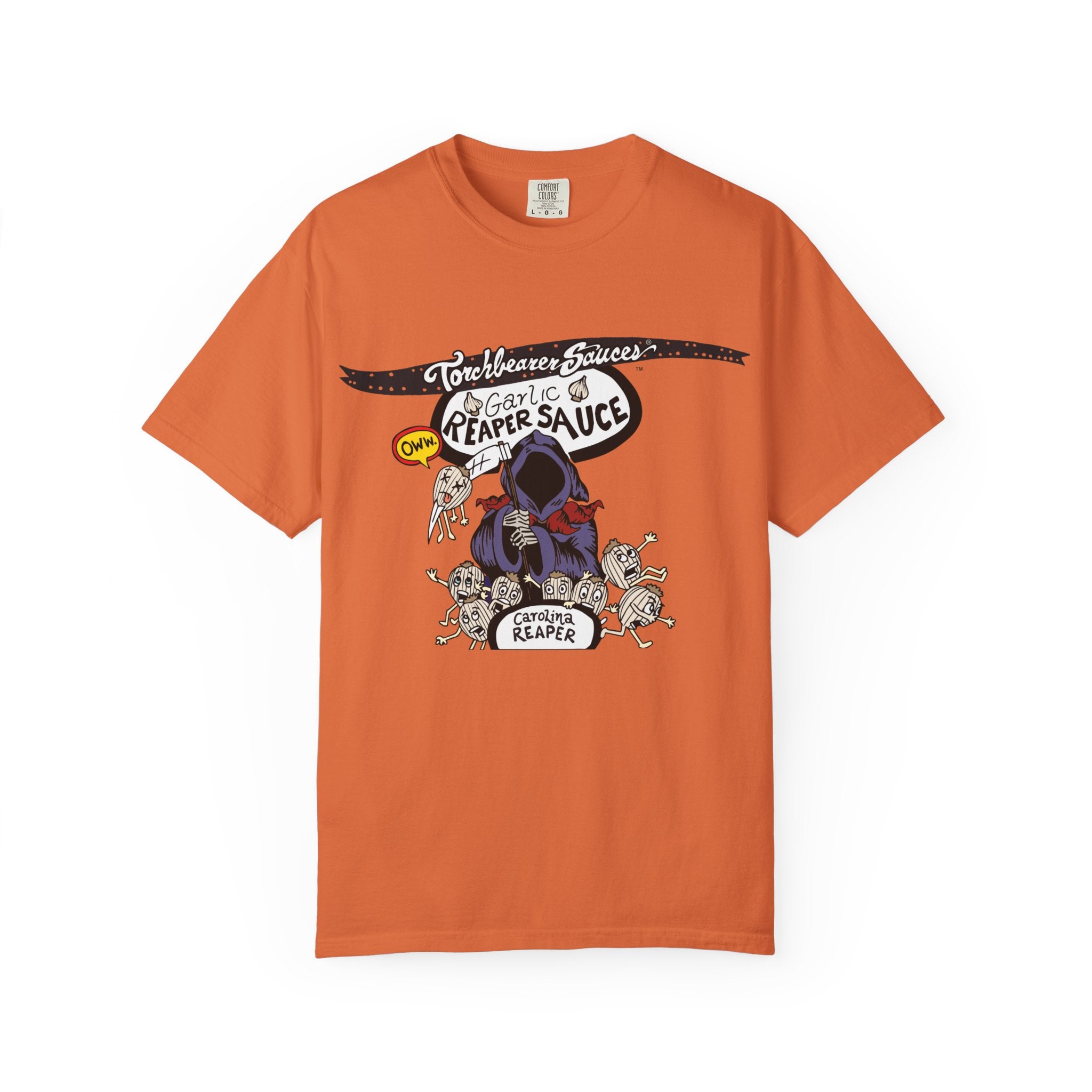 torchbearer-garlic-reaper-t-shirt-graphique-rouge-coton image 4