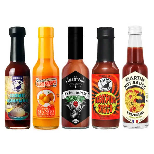 maison-piquante-hot-one-million-coffret-5-sauces-piquantes-5x150ml image 1