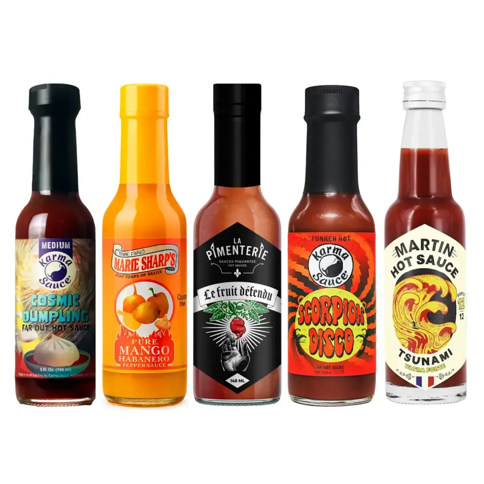 maison-piquante-hot-one-million-coffret-5-sauces-piquantes-5x150ml image 1