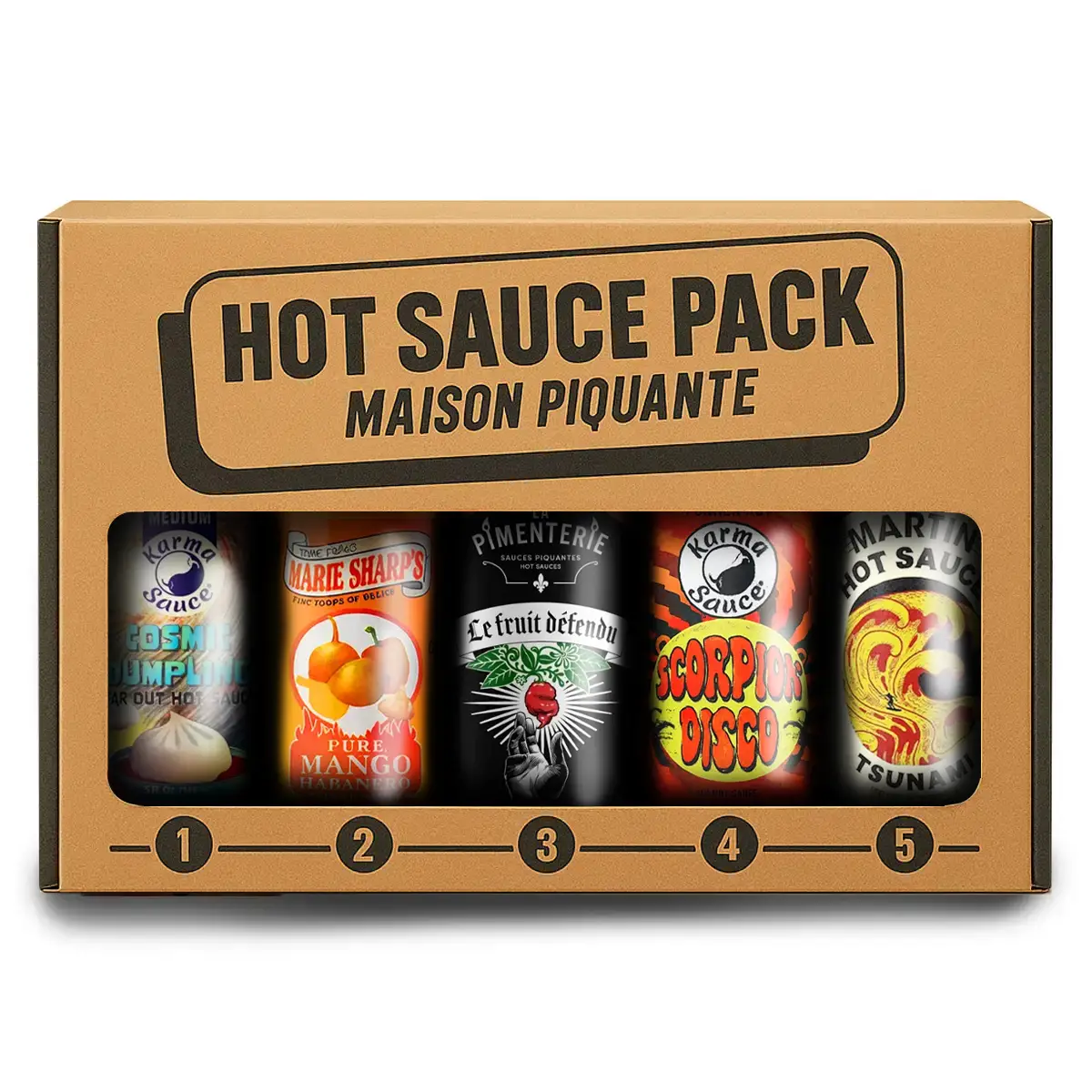 maison-piquante-hot-one-million-coffret-5-sauces-piquantes-5x150ml image 2