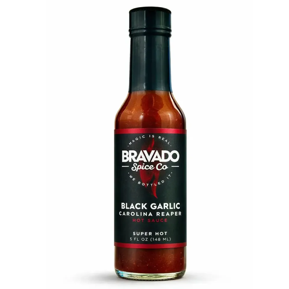 bravado-black-garlic-carolina-reaper-sauce-piquante-ail-noir-148-ml image 1