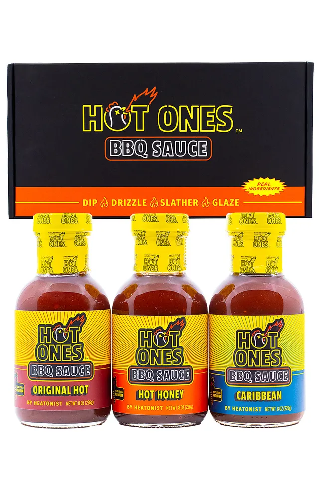 heatonist-hot-ones-bbq-trio-pack-3-sauces-barbecue image 1