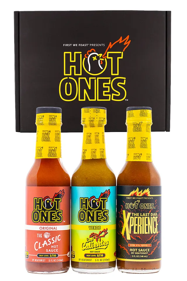 heatonist-hot-ones-fan-favorite-coffret-3-sauces-pepper-x image 1