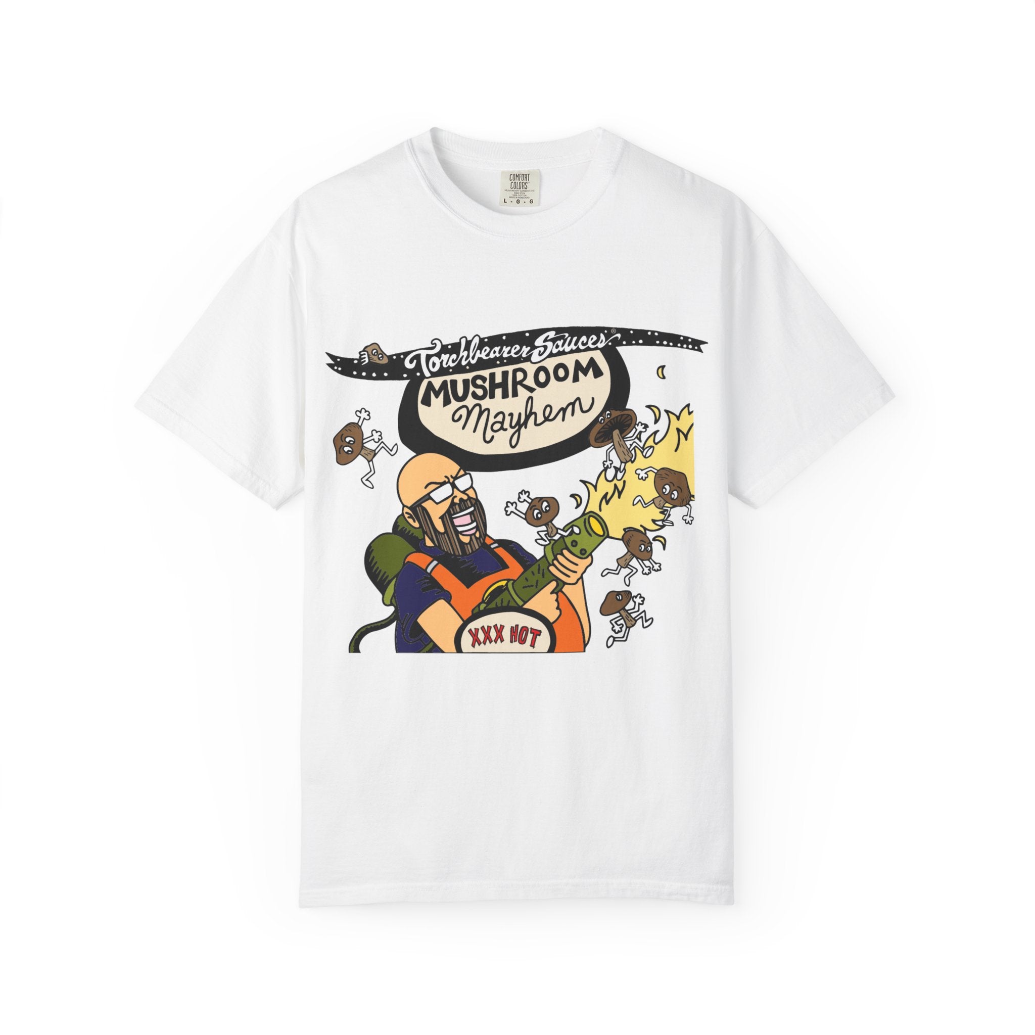 torchbearer-mushroom-mayhem-t-shirt-rouge-coton image 3