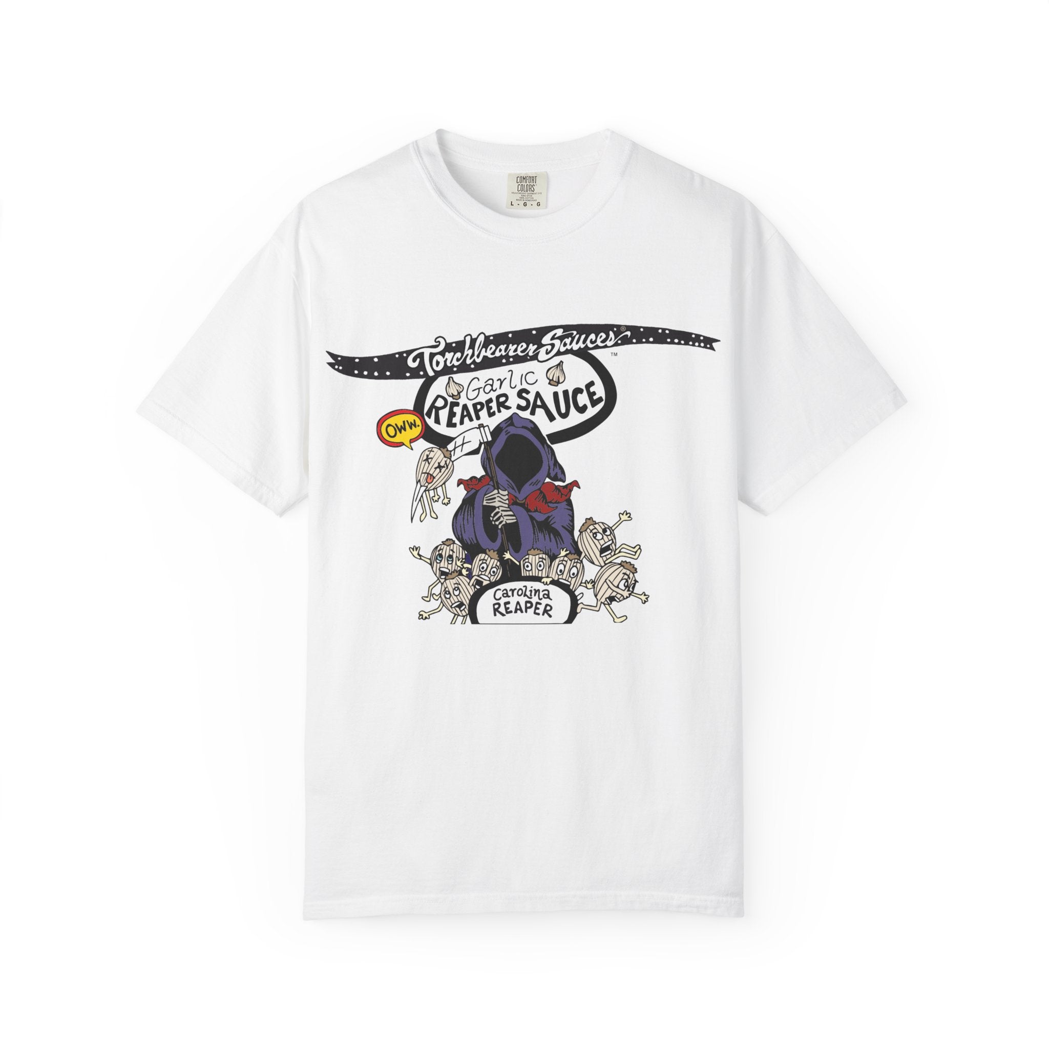 torchbearer-garlic-reaper-t-shirt-graphique-rouge-coton image 3