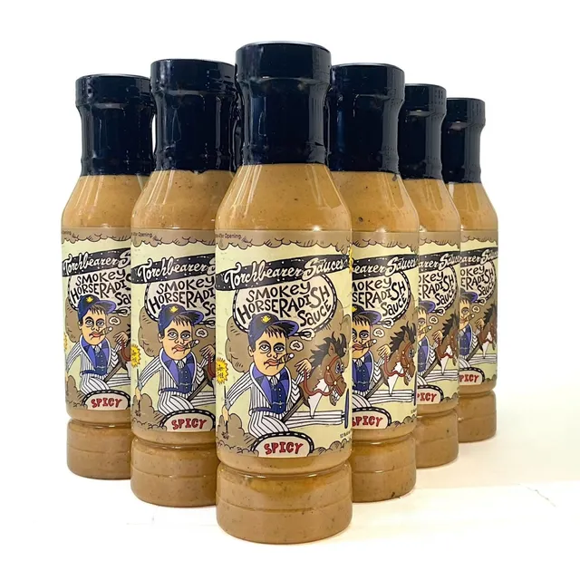 torchbearer-smokey-horseradish-sauce-piquante-lot-12-raifort-fum image 1