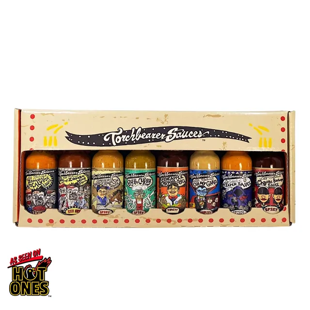 torchbearer-best-sellers-coffret-8-mini-sauces-piquantes-1-75-oz image 1