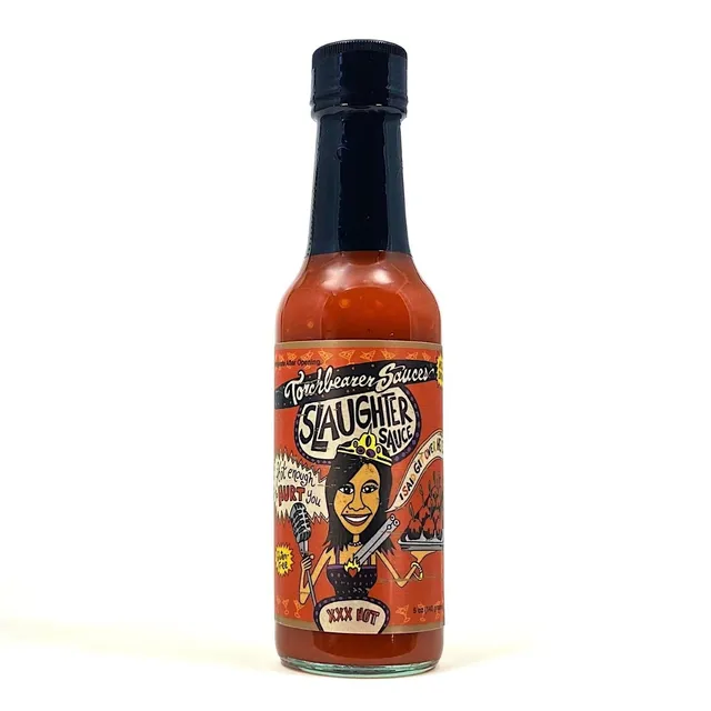 torchbearer-slaughter-sauce-piquante-habanero-fruit-5oz image 1