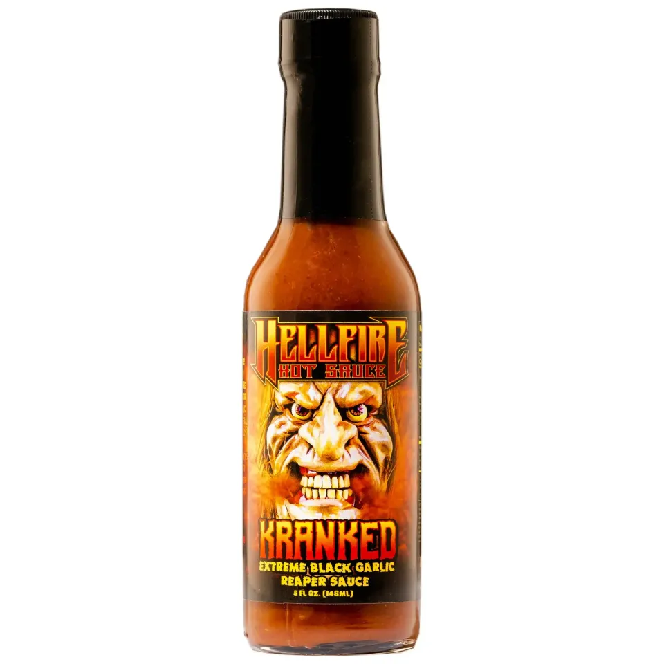 hellfire-kranked-sauce-piquante-ail-noir-carolina-reaper image 1
