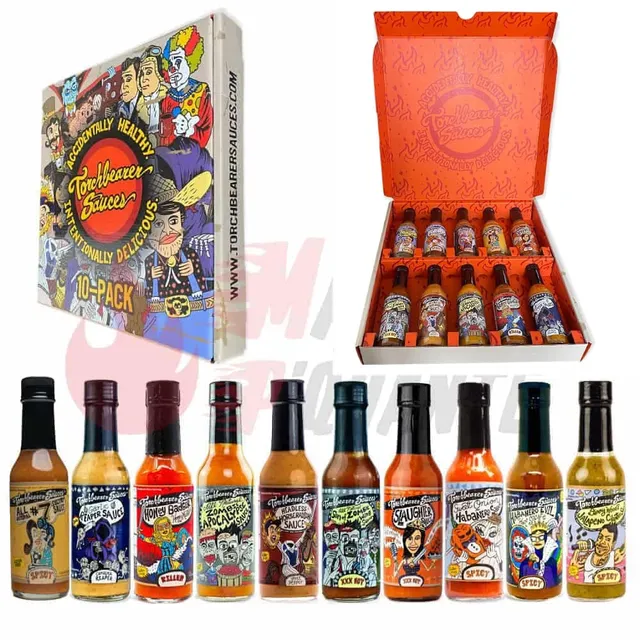 torchbearer-pack-10-sauces-piquantes-10x149-ml image 1